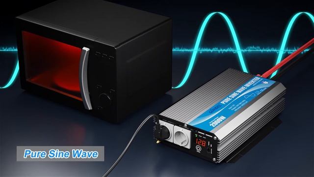 GIANDEL Wechselrichter 12V Auf 230V Reiner Sinus 2000W Spannungswandler 12V 230V Umwandler-Inverter