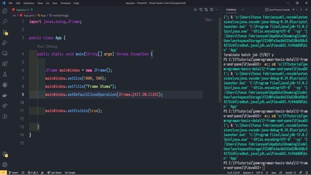 #12 JFrame dan JPanel Java GUI | PEMROGRAMAN BASIS DATA смотреть онлайн