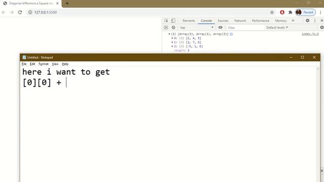 JavaScript - Diagonal Difference of a Square Matrix смотреть онлайн
