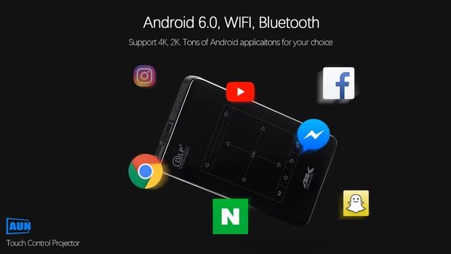 Мини портативный проектор D7 с сенсорным экраном для управления курсором смотреть онлайн