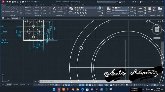 Ex 15 || autocad 2D || RETAINER || chapter 1 смотреть онлайн