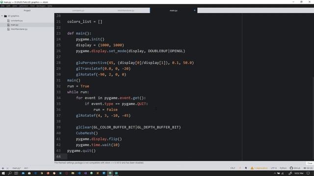 Make 3D Graphic with Python Opengl смотреть онлайн