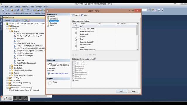 Create SQL Server Authentication Login смотреть онлайн