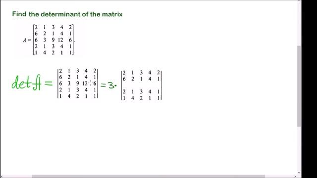 Determinant of a Matrix with two Identical rows смотреть онлайн