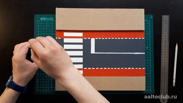 Улица с проезжей частью, велодорожками и переходом. Создаём простой макет.