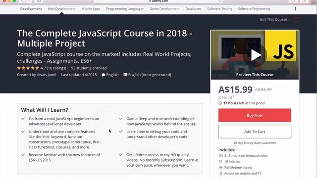 Complete JavaScript And TypeScript Course смотреть онлайн
