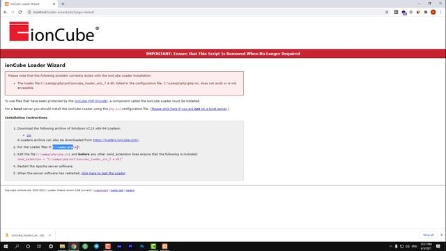 در زمپ ioncube نصب و فعالسازی смотреть онлайн