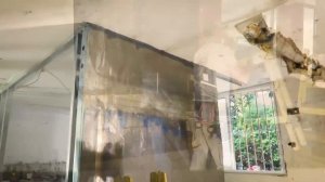 Монтаж рентген кабинета / со свинцовыми листами в стенах