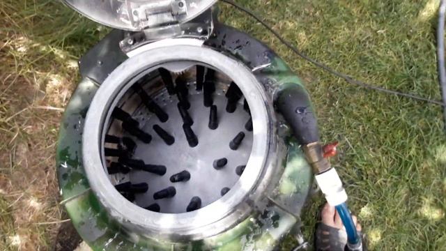 Самодельная перощипальная машина из стиральной машины автомат. Plucker Machine Hand Made