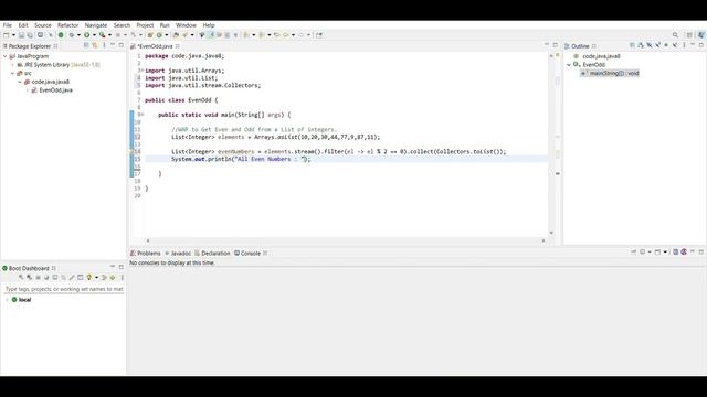 Java 8 Program to Print Even and Odd Numbers || Learn Java Code смотреть онлайн
