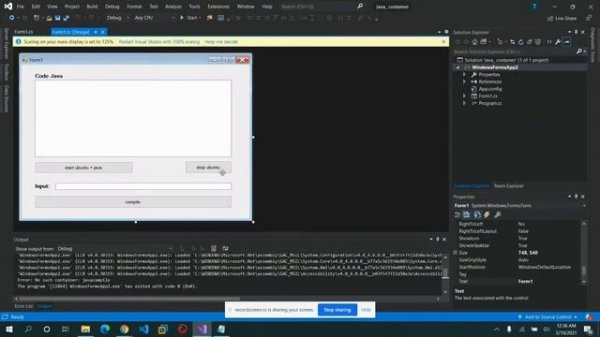 Demo Csharp Java Container with Docker