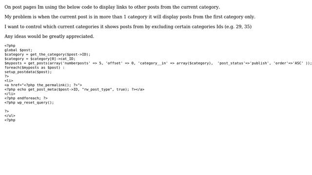 Wordpress: Get only one of the current categories смотреть онлайн