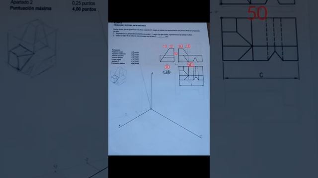 ABATIMIENTO DE UNA FIGURA TIPO SELECTIVIDAD DIBUJO TÉCNICO смотреть онлайн
