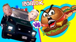 НАС сожрал ГИГАНТСКИЙ БУРГЕР!!! ПОЛИЦИЯ против ПРЕСТУПНИКОВ в ROBLOX от Игорюшины Игруши