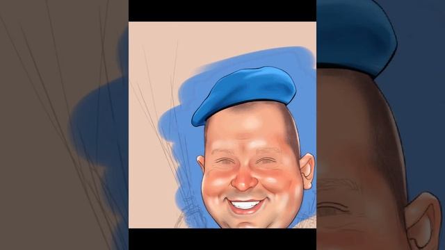 Рисуем шарж для десантника. смотреть онлайн