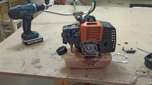 Как запустить китайский ДВС при помощи шуруповерта