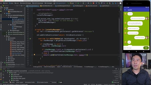 Kotlin Messenger 07: Loading User Profile Images in Chat Log смотреть онлайн