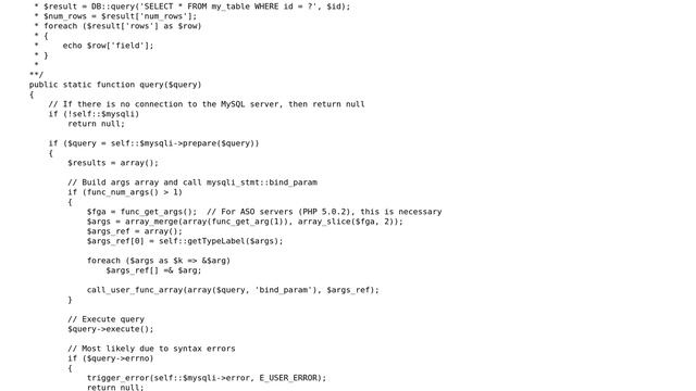 Code Review: PHP Database class смотреть онлайн