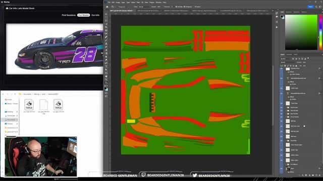How to paint a car for iRacing using Photoshop - Part 3 - Spec Maps смотреть онлайн