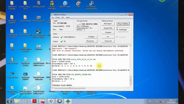 Cambio de Sotfware de computadora Fiat Serie 4SF con interface ST10 смотреть онлайн