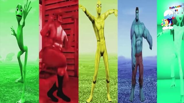 Танец Челлендж для детей - Халк против Человек паук против Дед мороз против зеленый инопланетянин смотреть онлайн