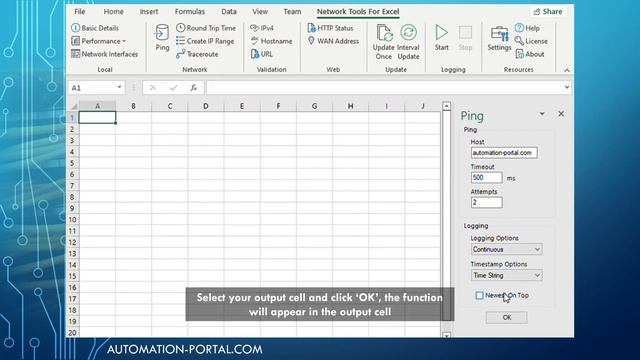 Network Tools For Excel - PING смотреть онлайн