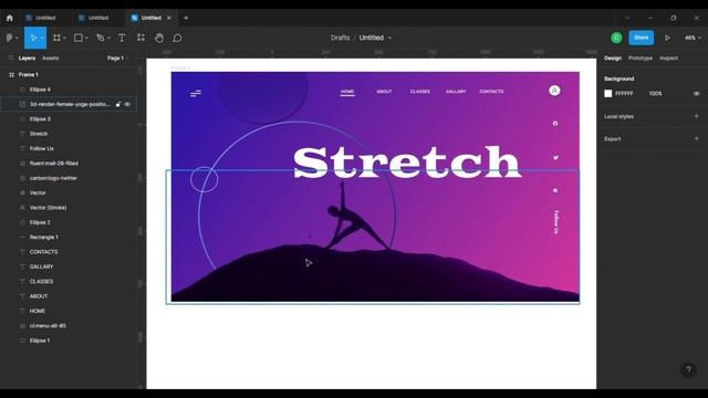 Yoga Classes UI Website Design In Figma Sped Up Tutorial смотреть онлайн