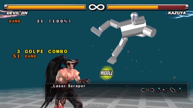 TEKKEN 5 - DEVIL JIN move list, holds, combos, 10-Hit Combo (PlayStation 2) смотреть онлайн