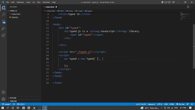 JavaScript Animated Typing with Typed.js | JS Plugins you will love смотреть онлайн
