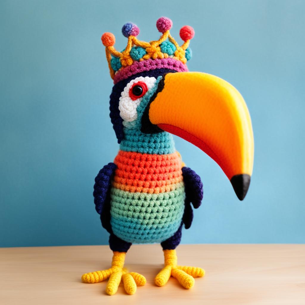 АМИГУРУМИ: ПТИЦЫ ТУКАН, ВЯЗАНЫЕ ИГРУШКИ ОТ НЕЙРОСЕТИ. ПОДБОРКА №1. смотреть онлайн