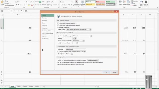 How to change the theme in Microsoft Excel 2013 смотреть онлайн