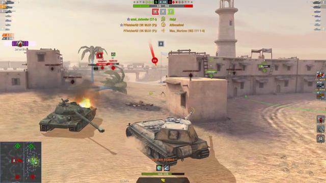 WOT Blitz / VK 90.01 (P) / 2 frags / 3.6k dmg смотреть онлайн