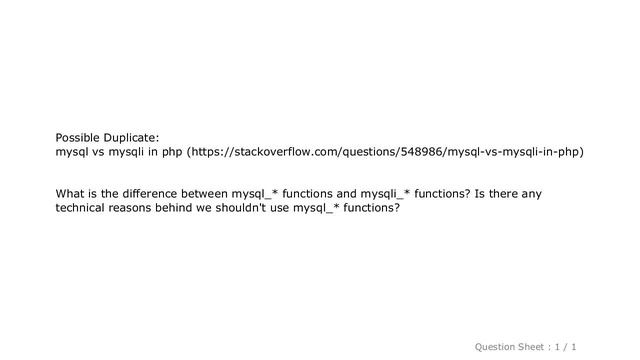MySQL : Difference between mysql & mysqli смотреть онлайн