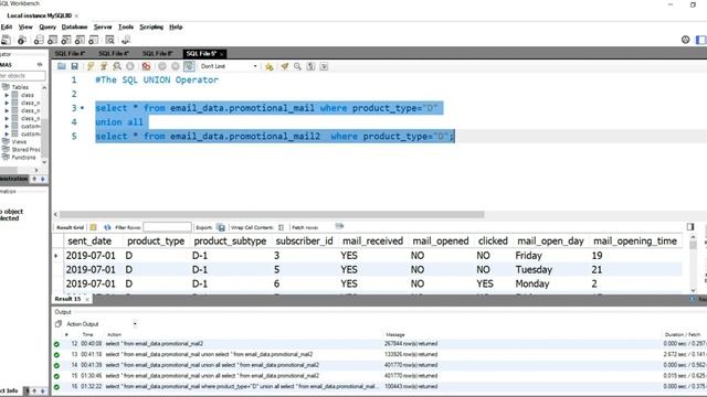 How to Combine the result sets of 2 or more SELECT statements in SQL With Where Clause | #SQLUnion смотреть онлайн