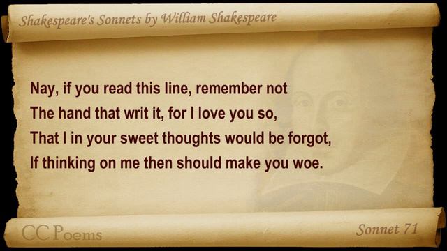 Sonnet 071 by William Shakespeare (Сонет 71 Уильяма Шекспира) смотреть онлайн