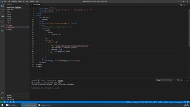 07 - Conexión a API Pública Para Datos de Prueba [Vue.js 3] смотреть онлайн