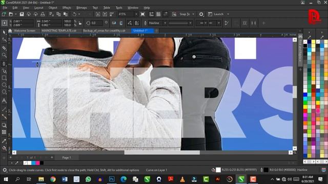 Father's day e-flyer | Happy Father's Day | CorelDraw 2021 смотреть онлайн