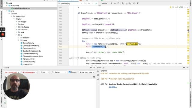 Android Studio 11 Upload Profile Picture смотреть онлайн