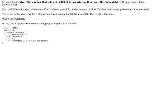 Drupal: PHP snippet: why comparing the term id with a number keeps getting the wrong result? смотреть онлайн