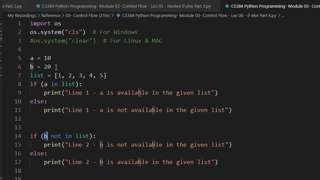 CS384 Python Programming Module 03 Control Flow Lec 06 if else Part 4 смотреть онлайн