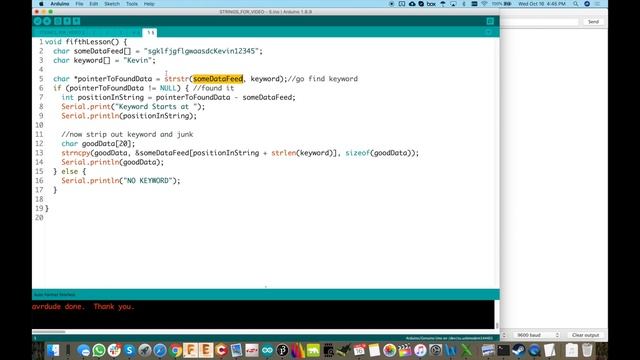 Text String Tutorial in C Code! Tutorial using Arduino, copy/move/parsing/etc... смотреть онлайн