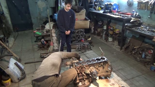 Кулак дружбы 1jzge Vvti с Мерседеса W 126,разборка двигателя.Fist Of Friendship 1jzge Vvti .