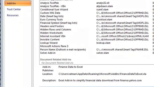 Finance in Microsoft Excel - Import Yahoo Finance Historical Stock Prices in Excel смотреть онлайн