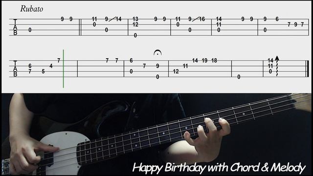 Happy Birthday To You Chord & Melody (Bass cover with tabs 148) смотреть онлайн