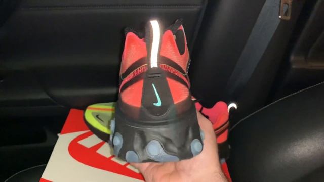 Nike React Element 87 Volt Racer Pink Hyper Fusion running shoes смотреть онлайн