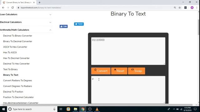 Binary To text | Binary To text Converter | Top Online Tools смотреть онлайн