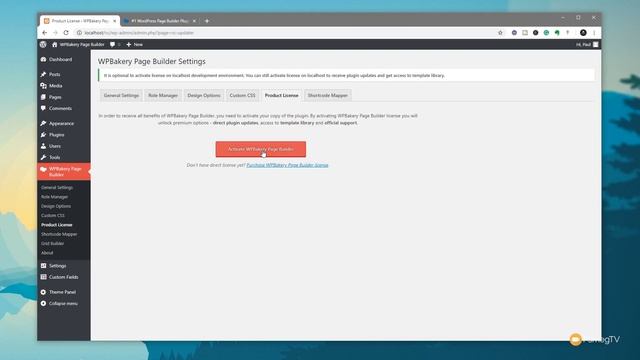 WPBakery Page Builder Installation & Activation смотреть онлайн