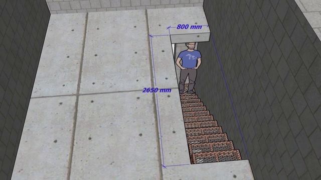 Лестница на каркасе зигзаг. Ступень из просечно-вытяжного листа. смотреть онлайн