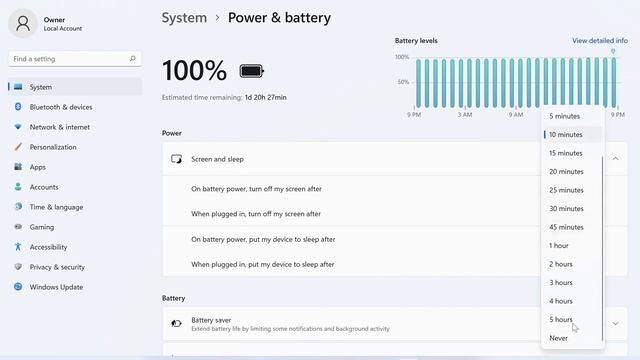 ✔️ Windows 11 - Stop Your Computer from Turning Off or Sleeping after 10/15 Minutes - Power Options смотреть онлайн
