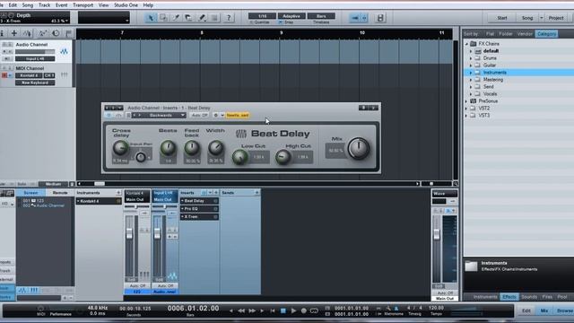 13. Микшер. Стойки Insert & Sends. Работа с пресетами эффектов смотреть онлайн